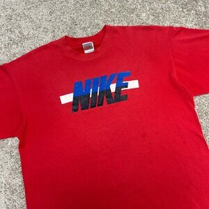 Vintage Nike‎ Tshirt Men Size XL Made In USA Spellout Gray Tag 90s Single Stitch